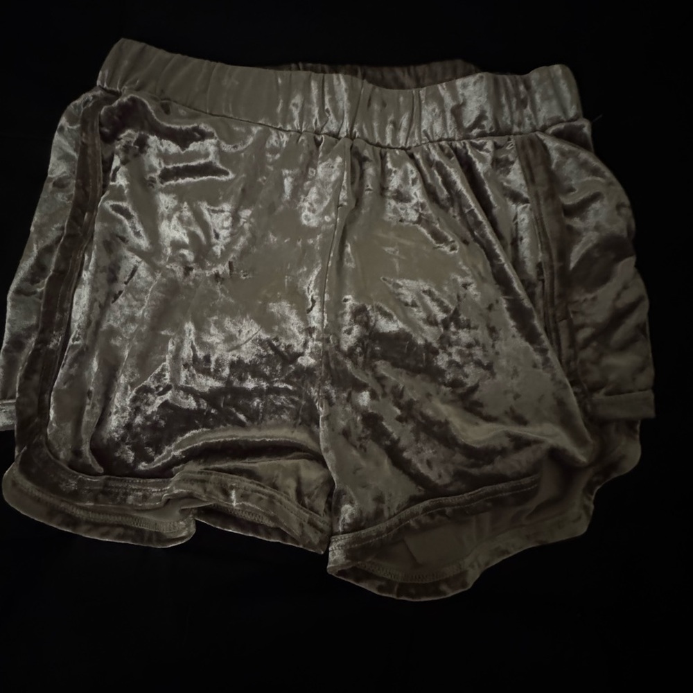 Velvet Shorts in Gray